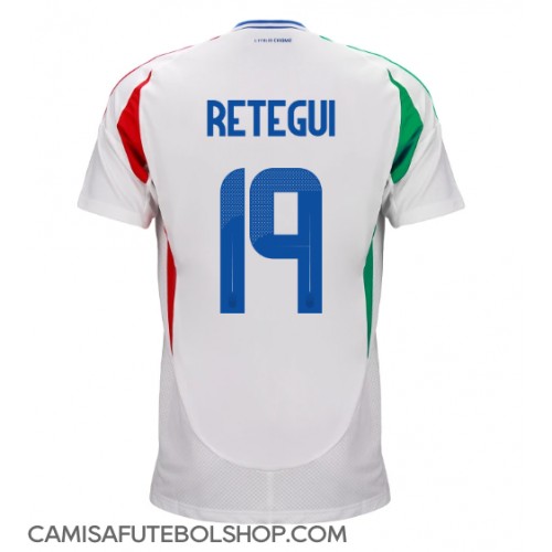 Camisa de time de futebol Itália Mateo Retegui #19 Replicas 2º Equipamento Europeu 2024 Manga Curta